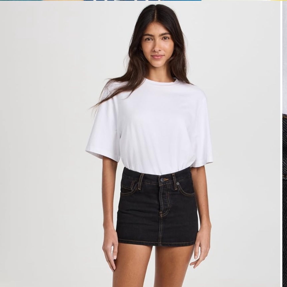 Wardrobe.nyc denim micro mini skirt